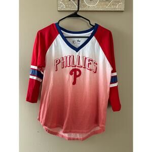 Philadelphia Phillies MLB Tie Dye Baseball Quarter Sleeve Shirt